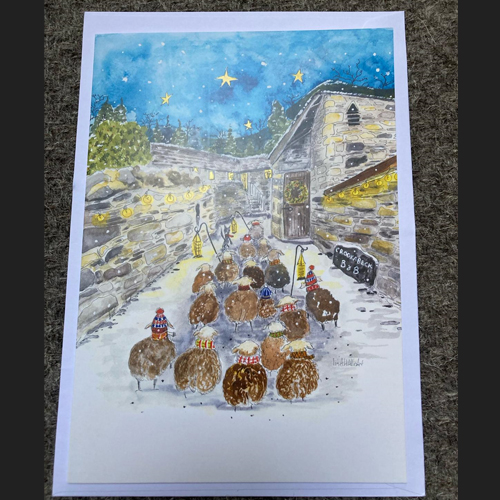 Illustrated Crookabeck Portrait Christmas Card £3.50